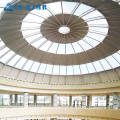 Mejor precio de venta techo de atrio de vidrio prefabricado con tubo rectangular estructura de acero marco espacial